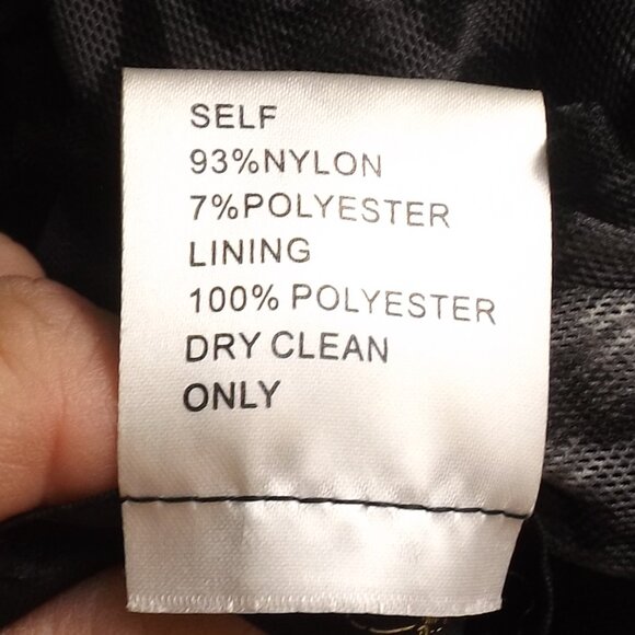 TADASHI SHOJI Evening Dress, XL, Grey Animal Print, Jeweled One Shoulder, Ruched - Picture 14 of 15